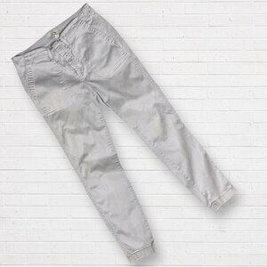 J CREW High Waist 9" Cargo Toothpick Skinny Light Gray Stretch Pants 29
